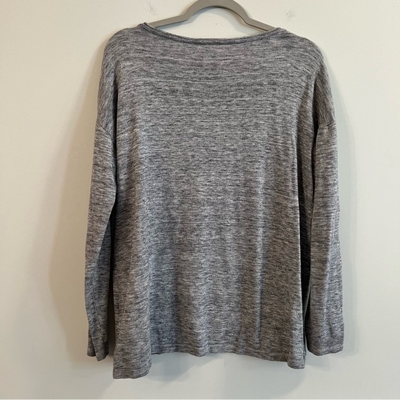 Women’s pure Jill Gray Long Sleeve Sweater top size medium M - Picture 6 of 6